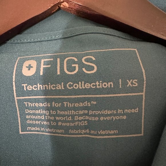 Figs Scrubs Set XS Caribbean Blue - Picture 3 of 4